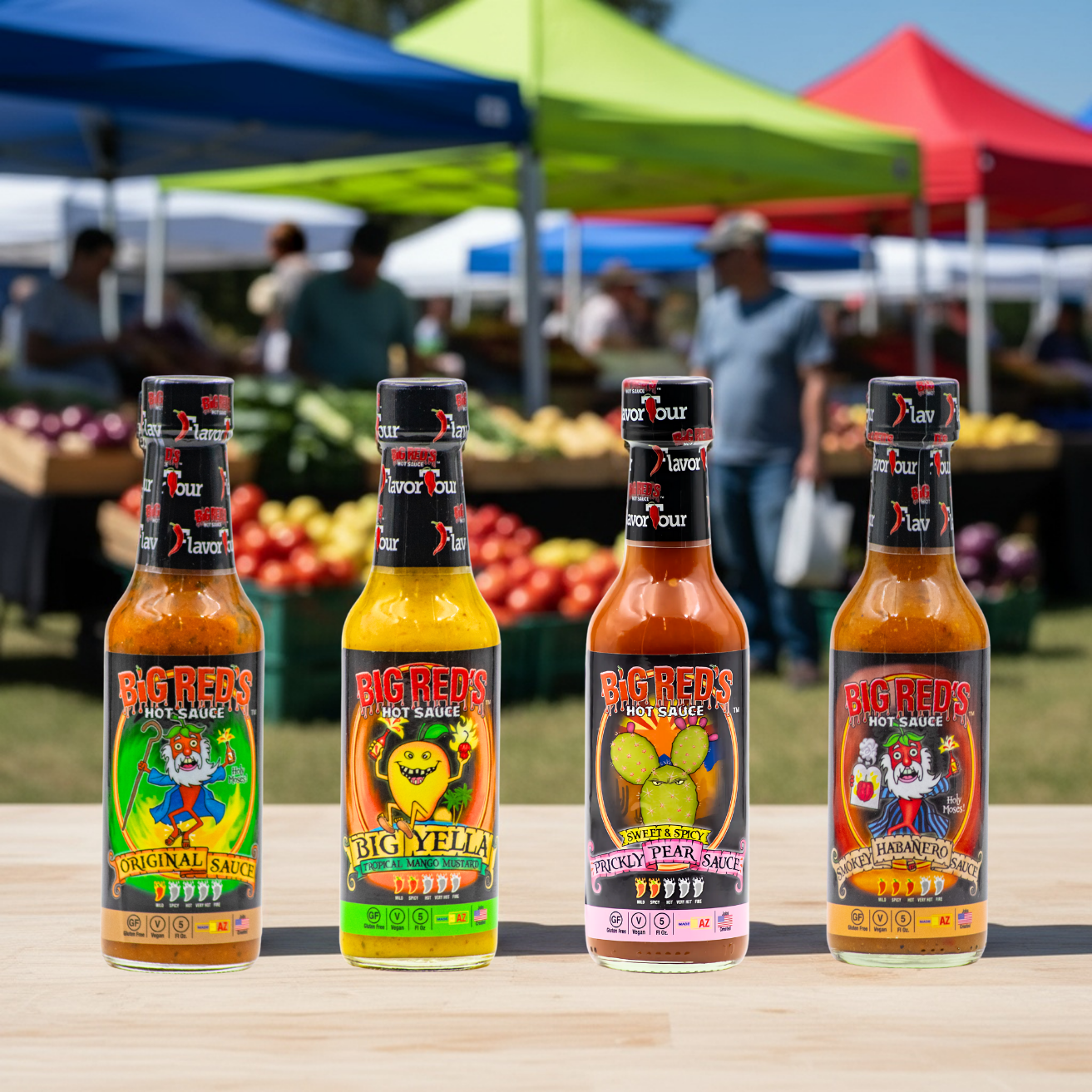 Crowd Favorites 4 Pack - Big Red's Hot Sauce